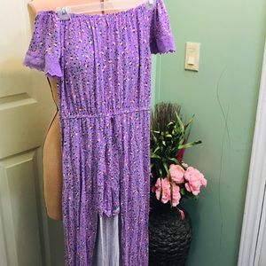 Girls floral walk-through jumpsuit.